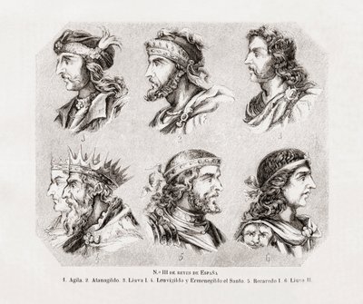 Six Spanish Kings by Spanish School