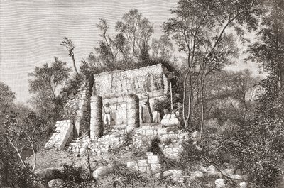 The Ball Court at Chichen Itza by Spanish School