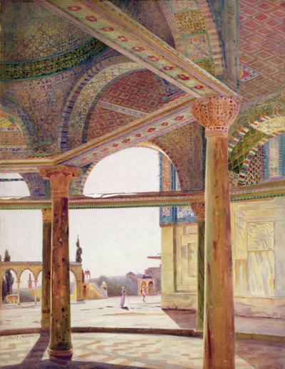 Dome of the Rock: Interior by Stanley Inchbold