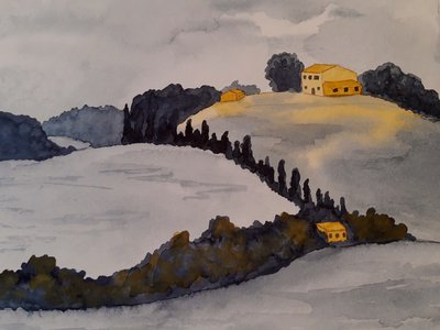 Tuscany in Two Colors by Steegs Art Karin