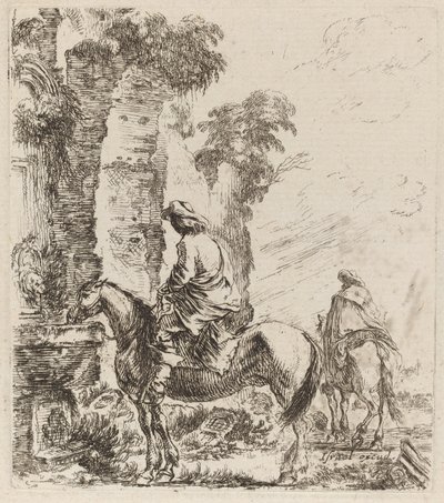 Landscape with Horsemen by Stefano della Bella