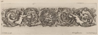 Ornamental Frieze with Cupid and Psyche by Stefano della Bella