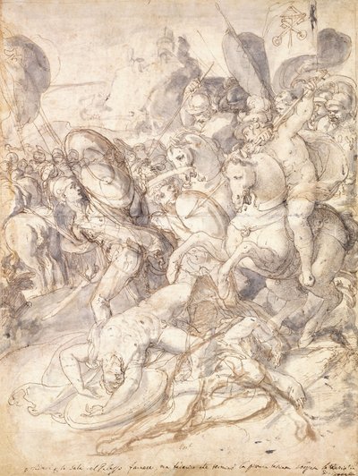 The Battle of Cosa by Taddeo Zuccari