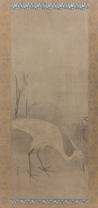 White Heron by Tawaraya Sotatsu