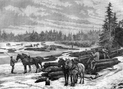 Canadian loggers, 19th century by Taylor