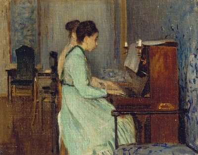 Piano lesson, c.1868 by Telemaco Signorini