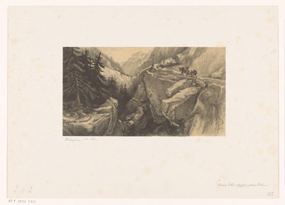 Alpine Landscape with Mountain Pass by Theo van Hoytema (signed by artist)