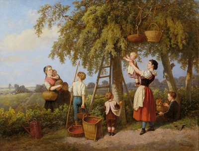 The Cherry Harvest by Theodor Hosemann