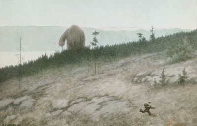 Ash Lad and the Troll by Theodor Kittelsen