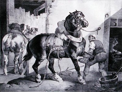 The Forge by Theodore (after) Gericault