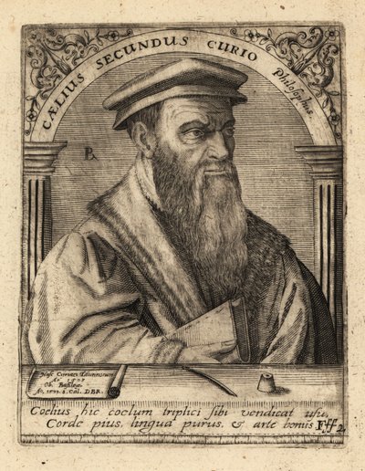 Celio Secondo Curione, Italian humanist by Theodore de Bry