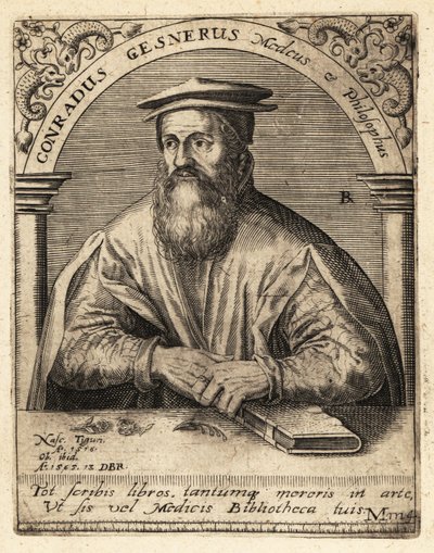 Conrad Gessner, Swiss Physician by Theodore de Bry