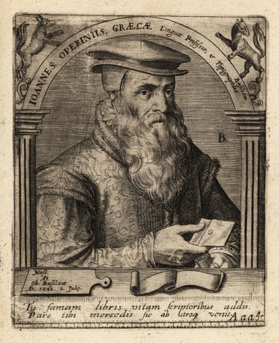 Hans Herbst, Swiss humanist printer by Theodore de Bry