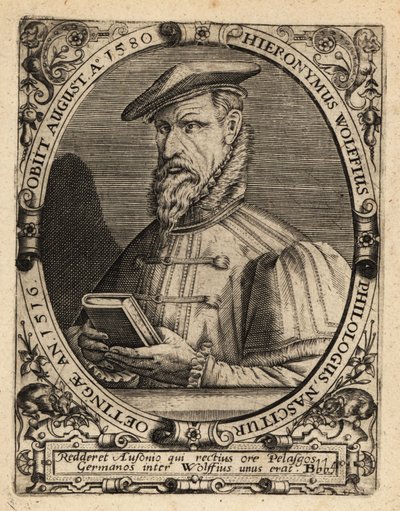 Hieronymus Wolf, German historian by Theodore de Bry