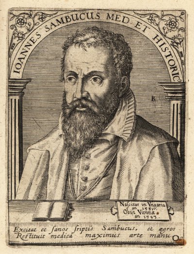 Janos Zsamboky, Hungarian humanist scholar by Theodore de Bry