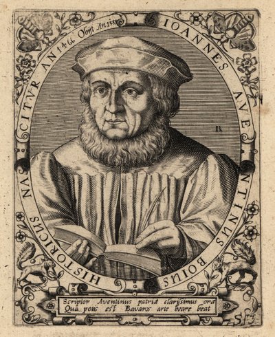 Johannes Aventinus, Bavarian historian by Theodore de Bry