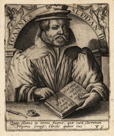 Johannes Sleidan, Luxembourgian historian by Theodore de Bry