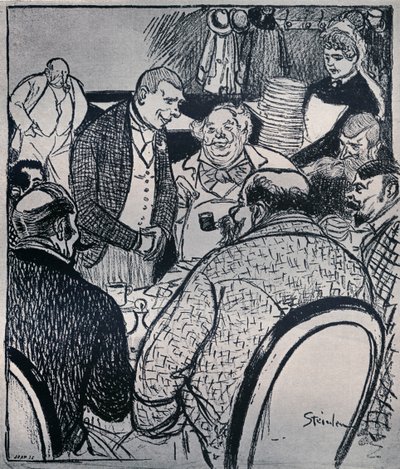 Paris Café scene by Théophile Alexandre Steinlen