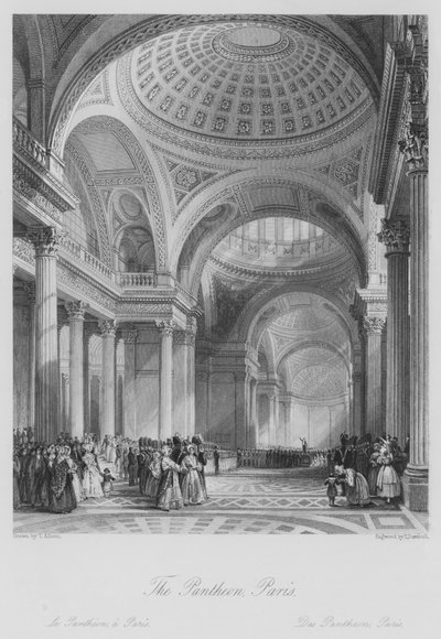 The Pantheon, Paris by Thomas (after) Allom