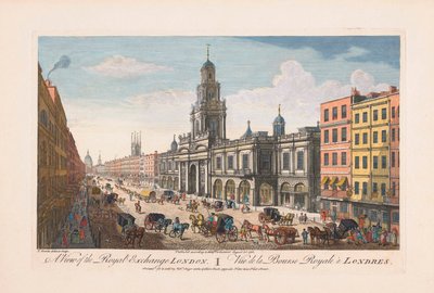 Royal Exchange, London by Thomas (after) Bowles