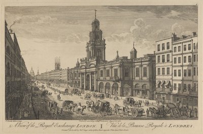 View of the Royal Exchange London by Thomas Bowles