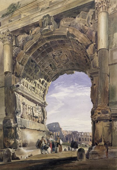 Arch of Titus, Rome, 1842 by Thomas Hartley Cromek
