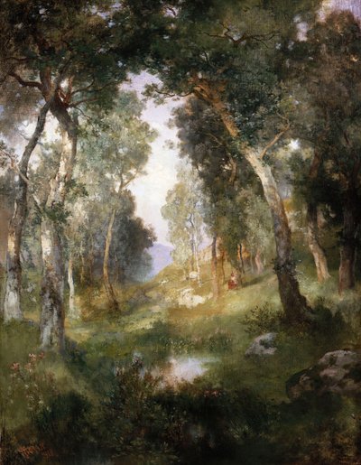 Forest Glade, Santa Barbara, 1918 by Thomas Moran