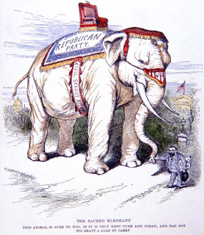 The Sacred Elephant by Thomas Nast