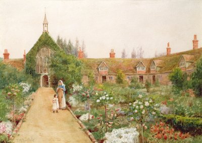 A Country Garden at Bray, Berkshire by Thomas Nicholson Tyndale