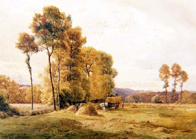 Hayfield, Evening by Thomas Pyne