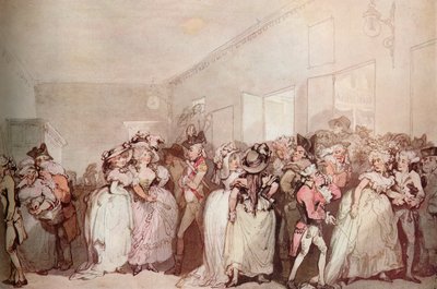 Box Lobby Loungers of 1785 by Thomas Rowlandson