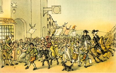 Dr Syntax with the Skimmington riders by Thomas Rowlandson