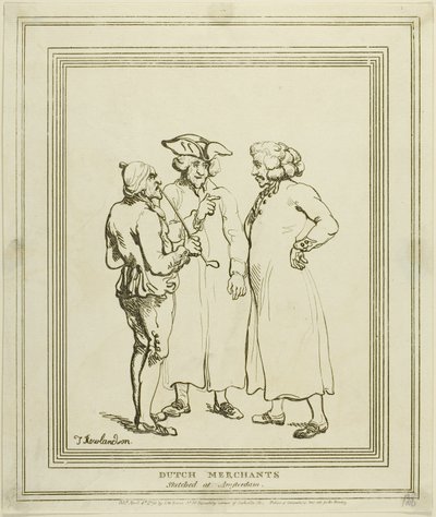 Dutch Merchants Sketched at Amsterdam by Thomas Rowlandson