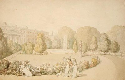 Hampton Court Palace, The Garden Front by Thomas Rowlandson