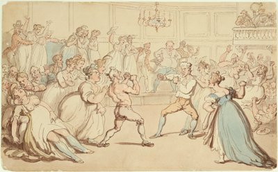 Kicking up a Breeze by Thomas Rowlandson