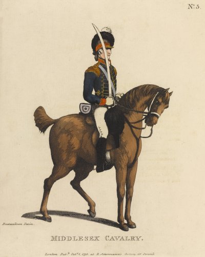 Middlesex Cavalry by Thomas Rowlandson