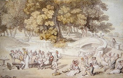 The Picnic by Thomas Rowlandson