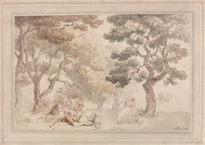 The Picnic by Thomas Rowlandson