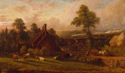 Railway Line at Northfield, 1871 by Thomas Thomas