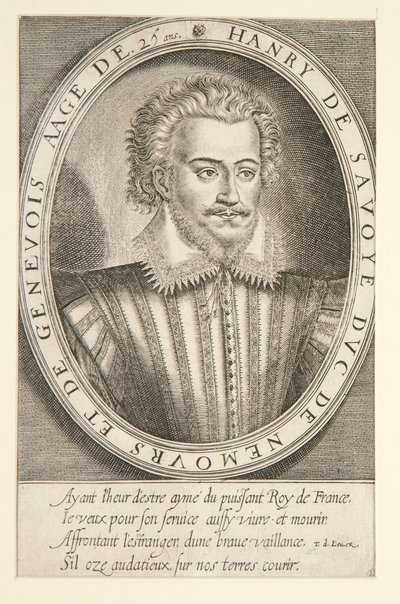 Henri de Savoie, Duke of Nemours by Thomas de Leu