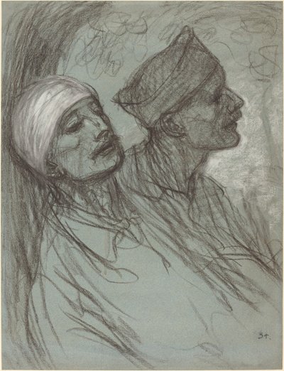 A Wounded Soldier and His Comrade by Théophile Alexandre Steinlen