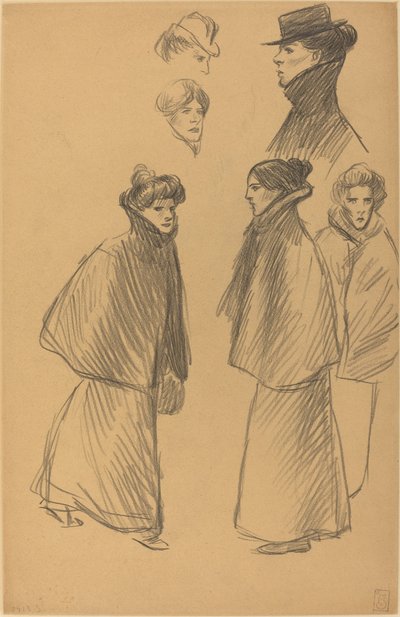 Figure Studies by Théophile Alexandre Steinlen