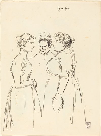 Gossiping Women by Théophile Alexandre Steinlen