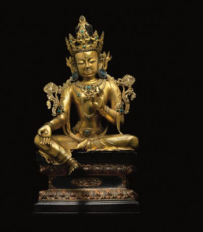Imperial figure of Avalokiteshvara by Tibetan School