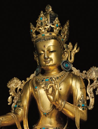 Imperial figure of Avalokiteshvara by Tibetan School