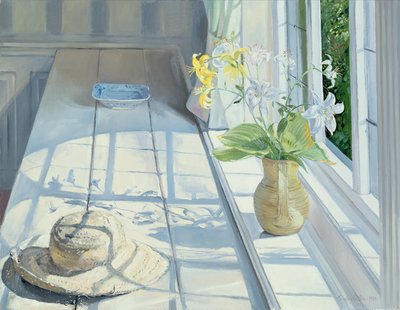 Lilies and a Straw Hat by Timothy Easton