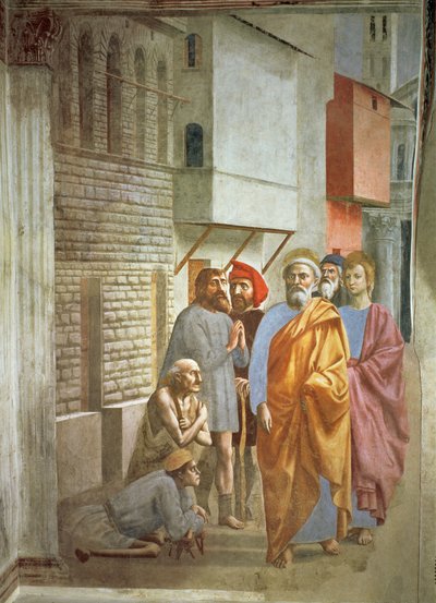 St. Peter Healing with His Shadow by Tommaso Masaccio