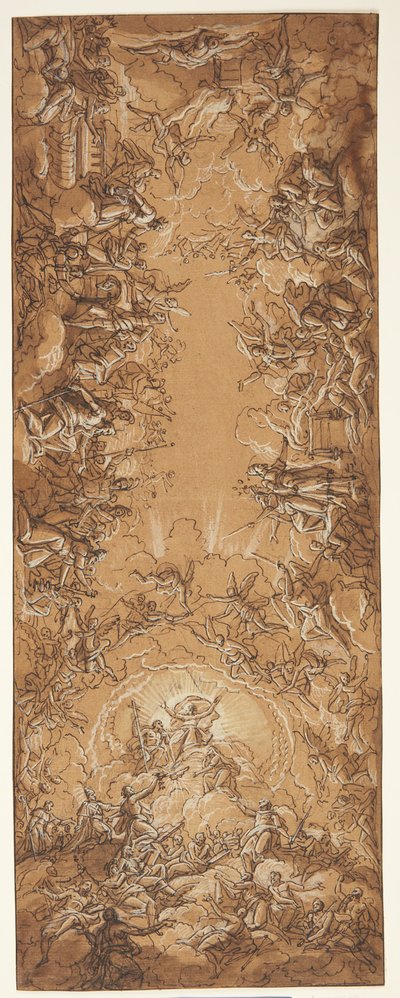 Draft for Ceiling Painting with the Trinity by Ubekendt