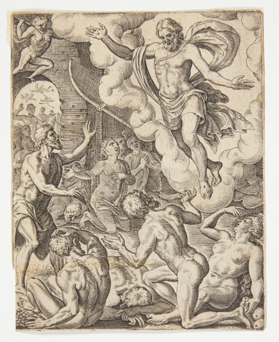 Christ in Limbo by Ubekendt efter Dirck Volckertsz. Coornhert efter Maarten van Heemskerck