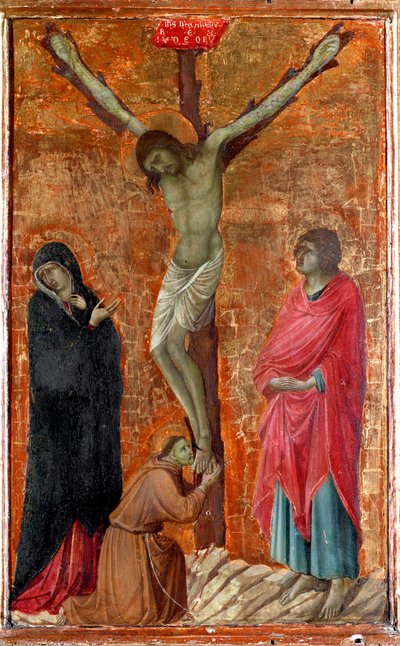 Crucifixion with Saint Francis of Assisi by Ugolino di Nerio